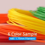 ABS 細絲 1.75 毫米樣品 6 種顏色，適用於 3D 打印或筆