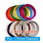 PLA Filament 1.75mm Sample 12 Colors
