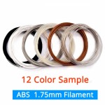 Filament ABS 1,75 mm échantillon 12 couleurs pour imprimante 3D ou stylo