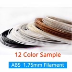 Filament ABS 1,75 mm échantillon 12 couleurs pour imprimante 3D ou stylo