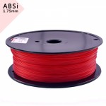 用於 3D 打印的 ABS 長絲 1.75mm/1Kg 透明紅色