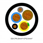 電動車充電線3*6.0mm2+2*0.5mm2