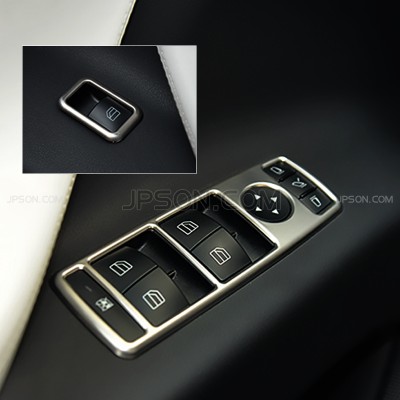 Chrome Interior Window Regulator Switch Button Cover for Model S